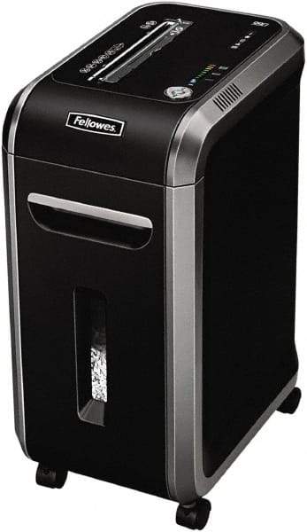 FELLOWES - 5/32 x 1-1/2" Strip, Manual 18 Sheet Cross Cut Paper Shredder - 17.7" Long x 11-7/16" Wide x 25" High, Level 4 Security, 9 Gal Wastebasket - Makers Industrial Supply