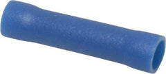 Thomas & Betts - 16 to 14 AWG Compatible, Vinyl Fully Insulated, Crimp-On Butt Splice Terminal - Copper Contacts, 0.986" OAL, Blue - Makers Industrial Supply