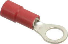 Thomas & Betts - 22-16 AWG Partially Insulated Crimp Connection Circular Ring Terminal - #10 Stud, 0.858" OAL x 0.315" Wide, Tin Plated Copper Contact - Makers Industrial Supply