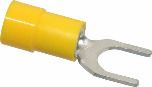 Thomas & Betts - 1/4 Inch Stud, 12 to 10 AWG, Partially Insulated, Crimp, Standard Fork Terminal - Makers Industrial Supply