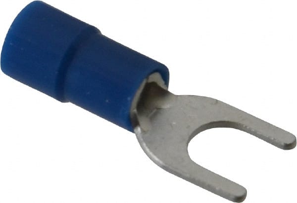 Thomas & Betts - #10 Stud, 16 to 14 AWG Compatible, Partially Insulated, Crimp Connection, Standard Fork Terminal - Makers Industrial Supply