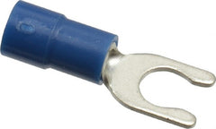 Thomas & Betts - #10 Stud, 16 to 14 AWG Compatible, Partially Insulated, Crimp Connection, Locking Fork Terminal - Makers Industrial Supply