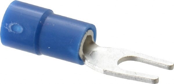 Thomas & Betts - #6 Stud, 16 to 14 AWG Compatible, Partially Insulated, Crimp Connection, Standard Fork Terminal - Makers Industrial Supply