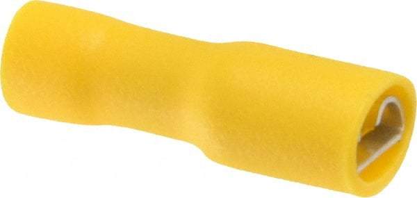 Thomas & Betts - 12 to 10 AWG, Vinyl, Fully Insulated, Female Wire Disconnect - 1/4 Inch Wide Tab, Yellow, RoHS Compliant, UL 94 V-0 - Makers Industrial Supply