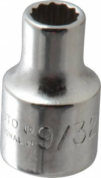 Proto - 9/32", 3/8" Drive, Standard Hand Socket - 12 Points, 1-5/16" OAL, Alloy Steel, Chrome Finish - Makers Industrial Supply