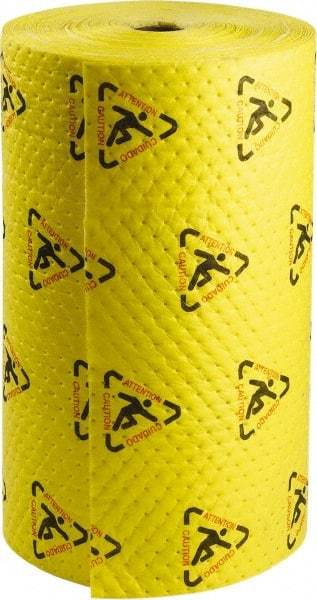 Brady SPC Sorbents - 80 Gal Capacity per Package, Chemical/Hazmat Roll - 300' Long x 30" Wide, Yellow, Polypropylene - Makers Industrial Supply