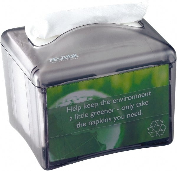 6-1/4 x 7-1/2 x 6-1/8, Napkin Dispenser Interfold Face with Advertising Insert, Black Pearl