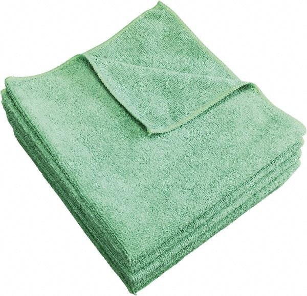 PRO-SOURCE - Reusable Microfiber Wipes - 14" x 14" Sheet Size, Green - Makers Industrial Supply