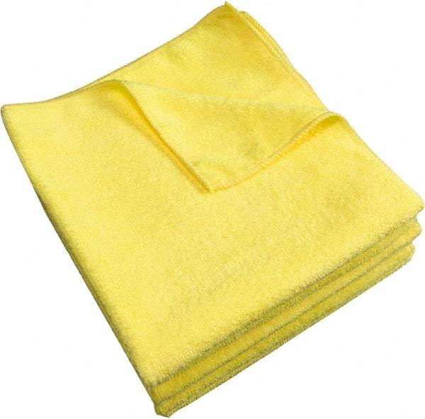 PRO-SOURCE - Reusable Microfiber Wipes - 12" x 12" Sheet Size, Yellow - Makers Industrial Supply