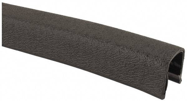 TRIM-LOK - 3/4 Inch Thick x 0.92 Wide x 25 Ft. Long, EPDM Rubber Jumbo Edge Trim - Pebble Texture - Makers Industrial Supply