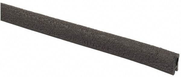 TRIM-LOK - 1/16 Inch Thick x 0.23 Wide x 100 Ft. Long, EPDM Rubber Edge Trim - Leather Texture - Makers Industrial Supply