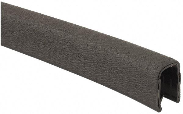 TRIM-LOK - 1/2 Inch Thick x 0.67 Wide x 25 Ft. Long, EPDM Rubber Jumbo Edge Trim - Pebble Texture - Makers Industrial Supply