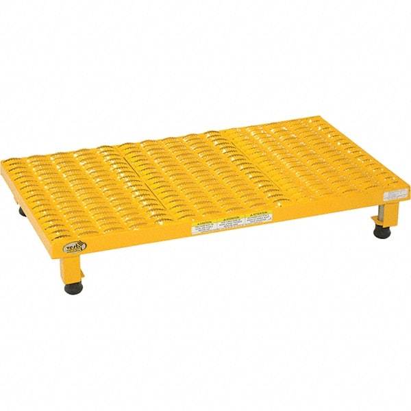 Vestil - 5" High x 19" Wide x 36" Deep, Yellow Step Stand - Steel, 500 Lb Capacity - Makers Industrial Supply