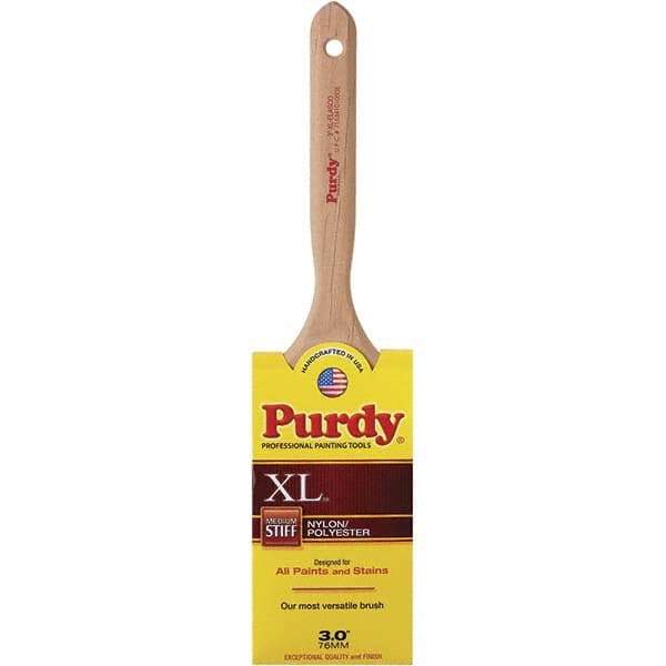 Purdy - 3" Flat Synthetic Trim Brush - Wood Fluted Handle - Makers Industrial Supply