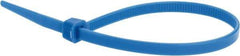 Value Collection - 8" Long Blue Nylon Standard Cable Tie - 50 Lb Tensile Strength, 54mm Max Bundle Diam - Makers Industrial Supply