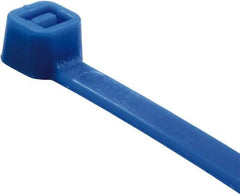 Value Collection - 11" Long Blue Nylon Standard Cable Tie - 50 Lb Tensile Strength, 81mm Max Bundle Diam - Makers Industrial Supply