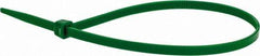 Value Collection - 11" Long Green Nylon Standard Cable Tie - 50 Lb Tensile Strength, 81mm Max Bundle Diam - Makers Industrial Supply