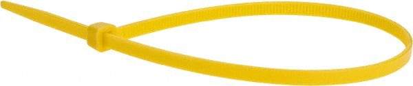 Value Collection - 11" Long Yellow Nylon Standard Cable Tie - 50 Lb Tensile Strength, 81mm Max Bundle Diam - Makers Industrial Supply