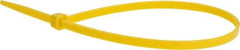 Value Collection - 11" Long Yellow Nylon Standard Cable Tie - 50 Lb Tensile Strength, 81mm Max Bundle Diam - Makers Industrial Supply