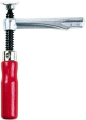 Bessey - 1,450 Lb Clamping Pressure, Steel, Straight Handle, SLV Bar & Pipe Clamping Arm - 4-3/4" Throat Depth - Makers Industrial Supply