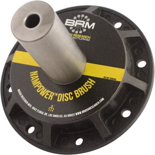 Brush Research Mfg. - 31/32" Arbor Hole to 0.968" Shank Diam Standard Collet - For 4, 5 & 6" NamPower Disc Brushes, Attached Spindle, Flow Through Spindle - Makers Industrial Supply