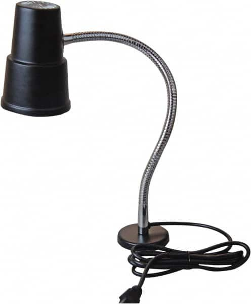 Value Collection - 120 VAC, 60 Watt, Gooseneck Machine Light - Magnetic Mount, 5 Ft. Cord, Black - Makers Industrial Supply