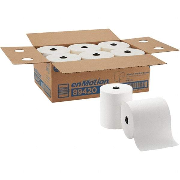 Georgia Pacific - Hard Roll of 1 Ply White Paper Towels - 8-1/4" Wide, 700' Roll Length - Makers Industrial Supply