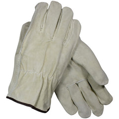 ‎69-134/XL Leather Drivers Gloves - Split Cowhide Leather Drivers - Regular Grade - Tan - Straight Thumb - Exact Industrial Supply