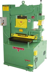 Uni-Hydro - 6" Throat Depth, 56 Ton Punch Pressure, 1-3/8" in 1/2" Punch Capacity Ironworker - 5 hp, 3 Phase, 220/480 Volts, 46" Wide x 70" High x 37" Deep - Makers Industrial Supply