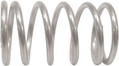 Associated Spring Raymond - 55mm OD, 5mm Wire, 130mm Free Length, Compression Spring - 44 Lb Spring Rating, 654.26 N Max Work Load, Stainless Steel - Makers Industrial Supply