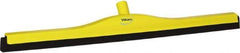 Vikan - 28" Foam Rubber Blade Bench Squeegee - Double Edge, Yellow, Plastic Holder - Makers Industrial Supply