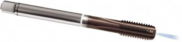 Guhring - M20x2.50 Metric, 5 Flute, TiAlN Finish, Cobalt Spiral Point Tap - Modified Bottoming Chamfer, Right Hand Thread, 140mm OAL, 6HX Class of Fit, Series 319 - Exact Industrial Supply