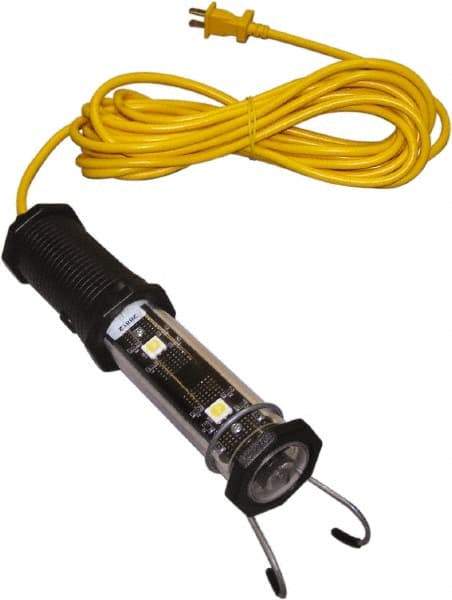 Made in USA - 120 VAC, 4 Watt, Electric, LED Portable Handheld Work Light - 25' Cord, 1 Head - Makers Industrial Supply