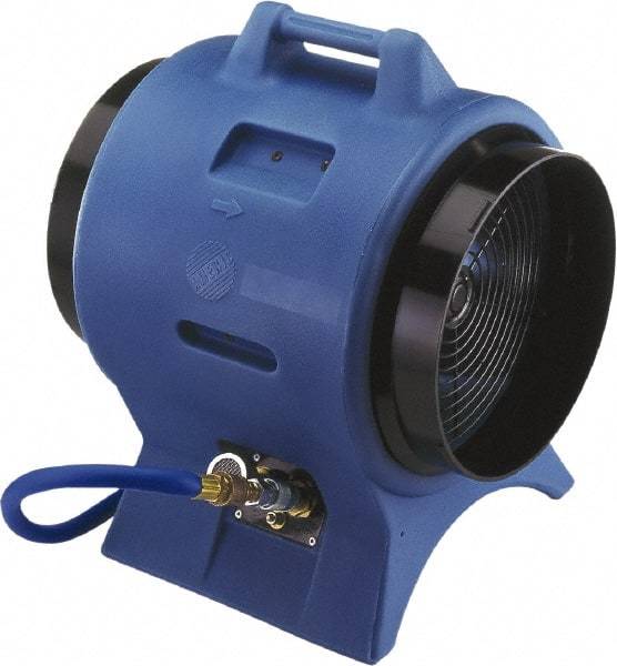 Schaefer Ventilation Equipment - 12" Inlet, Pneumatic Ventilation Fan - 1.5 hp, 2,063 CFM, Explosion Proof, 220 Max Voltage Rating - Makers Industrial Supply