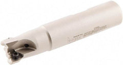 Iscar - 5/8" Cut Diam, 0.2" Max Depth of Cut, 5/8" Shank Diam, 3" OAL, Indexable Square Shoulder Helical End Mill - HM390 TCKT 0703PCTR Inserts, Weldon Shank, 0° Lead Angle, Through Coolant, Series HeliIQMill - Makers Industrial Supply