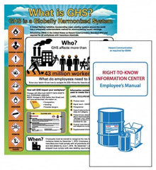 NMC - GHS General Safety & Accident Prevention Training Kit - English, 18" Wide x 24" High, White Background, Includes What is GHS Poster & Booklets - Makers Industrial Supply