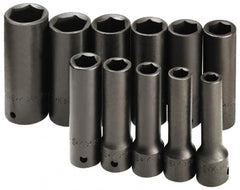 SK - 10 Piece 1/2" & 3/4" Drive Deep Well Impact Socket Set - Makers Industrial Supply