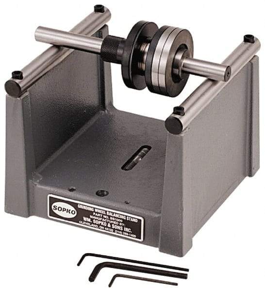 Sopko - 6-1/2" Wide x 4-13/16" High, Wheel Balancing Stand - 4" Throat - Makers Industrial Supply