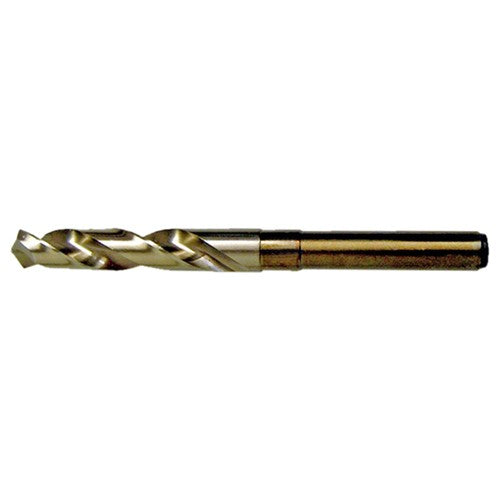 3/4 RHS / RHC HSS-CO 8% (M42) 118 Degree Split Point 1/2″ Reduced Shank Silver & Deming Drill - Straw / Gold Oxide - Exact Industrial Supply