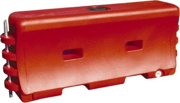 VizCon - 32" High x 6' Max Width Barrier - Low Density Polyethylene, Orange - Makers Industrial Supply