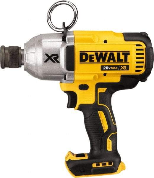 DeWALT - 7/16" Drive 20 Volt Mid-Handle Cordless Impact Wrench & Ratchet - 400/900/1,200 RPM, 0 to 2,400 BPM, 500 Ft/Lb Torque, Lithium-Ion Batteries Not Included - Makers Industrial Supply