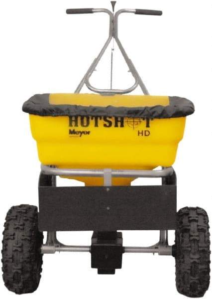 Meyer Products - 100 Lb Polypropylene Stainless Steel Walk Behind Broadcast Landscape Spreader - 13" Pneumatic Wheels - Makers Industrial Supply