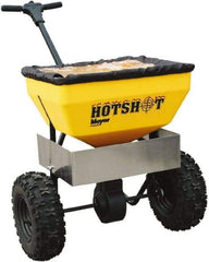 Meyer Products - 70 Lb Carbon Steel & Polypropylene Walk Behind Broadcast Landscape Spreader - 13" Pneumatic Wheels - Makers Industrial Supply