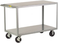 Little Giant - 3,600 Lb Capacity, 24" Wide x 53-1/2" Long x 36" High Shelf Cart - 2 Shelf, Steel - Makers Industrial Supply