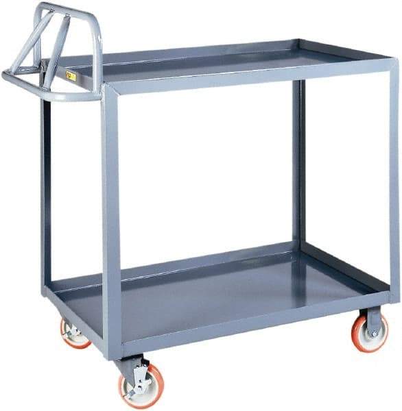 Little Giant - 1,200 Lb Capacity, 24" Wide x 41-1/2" Long x 42" High Shelf Cart - 2 Shelf, Steel - Makers Industrial Supply