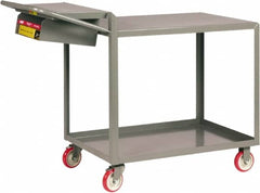 Little Giant - 1,200 Lb Capacity, 24" Wide x 52" Long x 40" High Shelf Cart - 2 Shelf, Steel - Makers Industrial Supply