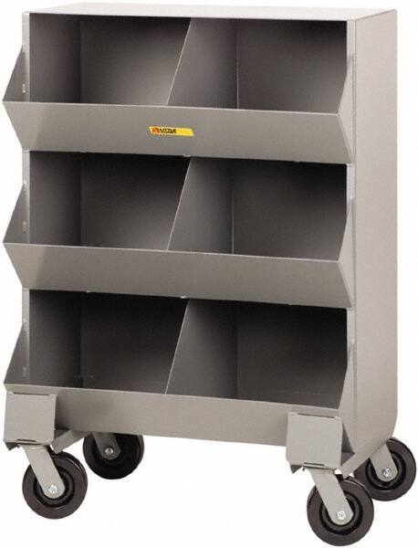 Little Giant - 2,400 Lb Capacity, 32" Wide x 20" Long x 45-1/2" High Storage Bin Cart - Steel, 4 Swivel Casters - Makers Industrial Supply