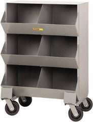 Little Giant - 2,400 Lb Capacity, 32" Wide x 20" Long x 45-1/2" High Storage Bin Cart - Steel, 4 Swivel Casters - Makers Industrial Supply