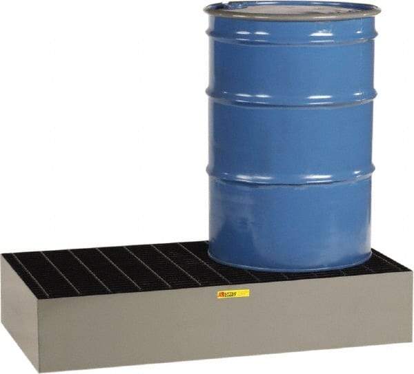 Little Giant - 66 Gal Sump, 3,000 Lb Capacity, 2 Drum, Steel Spill Deck or Pallet - 25" Long x 51" Wide x 12" High - Makers Industrial Supply