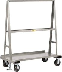 Little Giant - 2,000 Lb Capacity Steel A-Frame Truck - Steel Deck, 36" OAW, Phenolic Casters - Makers Industrial Supply